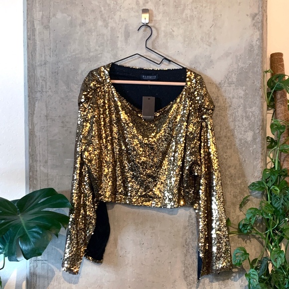Eloquii Tops - Eloquii Sparkle Crop Top NWT (18/20)